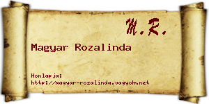 Magyar Rozalinda névjegykártya